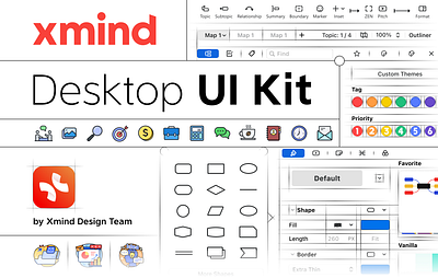 Xmind Desktop UI Kit app design system mindmap ui ux xmind