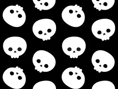 Seamless skull pattern cute death fall flat design goth halloween holiday illustration kawaii seamless pattern season skeleton skull spooky
