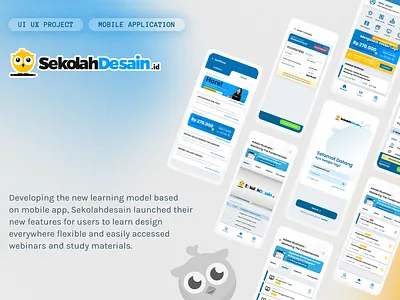 Sekolah Desain E-learning Mobile Android Application android app mobile app study app ui ux user experience user interface