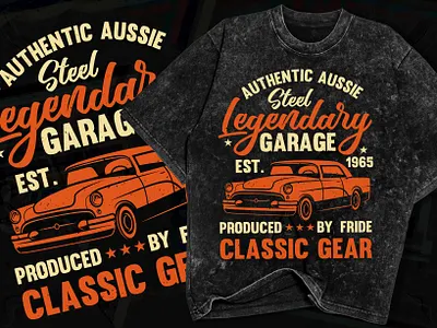 AUTHENTIC AUSSIE STEEL Legendary GARAGE costume custom logo custom t shirts design graphic design vector