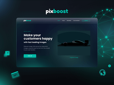 PixBoost adaptive car design marketing online servise ui ui design user interface ux website