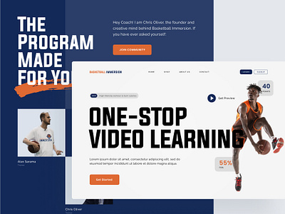 Basketball Immersion - Sport Website Redesign basketball figma landingpage sport ui design website