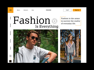 Fashion Web Header branding cloth store ecommerce fashion fashion tips fashion website fashionweb figma hero section home page landing style style hunt testimonial ui design uiux uiux design web design web site website design