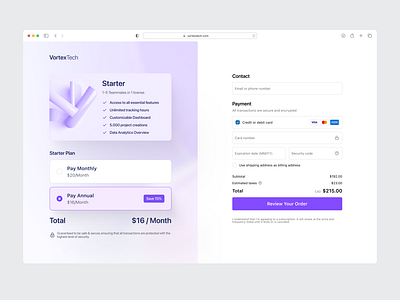 Subscription | Checkout Page add to cart cart checkout checkout page component dailyui details page ecommerce form order summary payment product design subscription ui ui design ux ux design web design