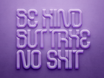 Be Kind. But take no sh*t be kind design lettering motivation positive type typography vector