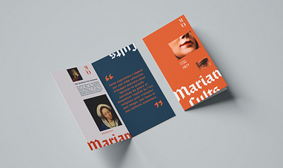 Marian Cult Exhibition branding graphic design layout typography