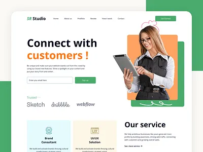 SR Studio Website Design agency branding business creative design homepage interface design landing page landing page design logo marketing typography ui uidesign uiux use web design webdesign webpage