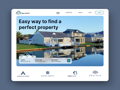 Real Estate Web Page UI/UX agency design house properties property property managemenet real estate real estate ui realestate realtor rent residence teal estate web ui ui design ux web web design website website design