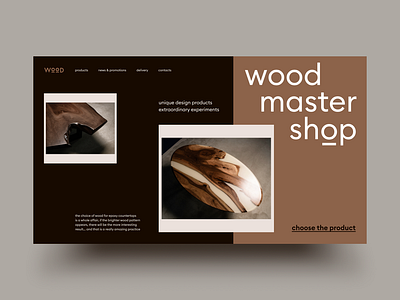 Wood Workshop Concept concept creative creativity daily design graphic grids homepage landing master minimal modern promo swiss ui webdesign wood