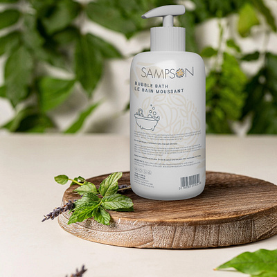 Bubble bath packaging 1lineart branding graphic design packaging