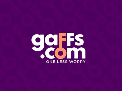 Gaffs Logo brand branding colour design gaff graphic design key key logo logo logo design logos logos 2022 negative space purple