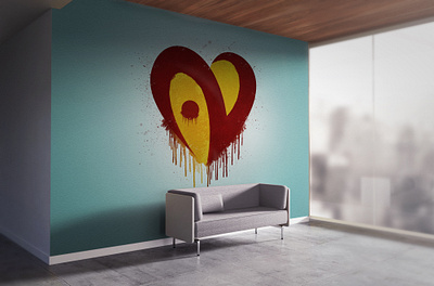 Melted Heart 1lineart graphic design heart melted