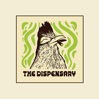 The Dispensary Logo bird branding graphic design illustration logo