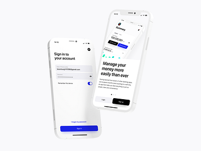 Banking App UI - Onboarding & Login app bank banking design ios login mobile money onboarding sign in ui uidesign user experience user experience design ux uxdesign