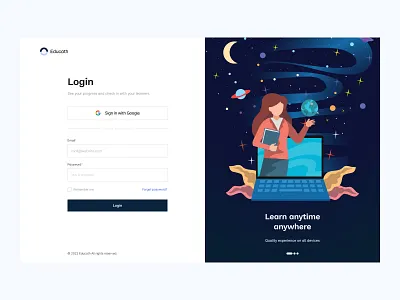 Educath: Login Page dashboa dashboard dashboard ui design illustration landing landing page design landing page ui login login form login page modern onboarding saas saas design saas landing page sign up ui user interface design