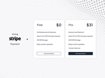 Fouita Stripe Pricing Card app branding design graphic design illustration typography ui ux