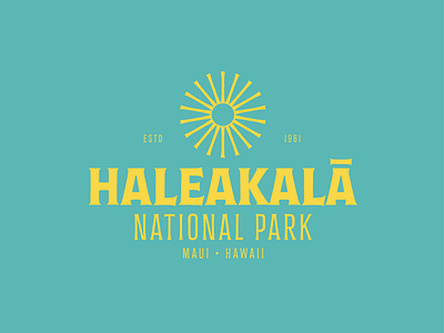 Haleakala National Park badge branding haleakala logo national park nature sun