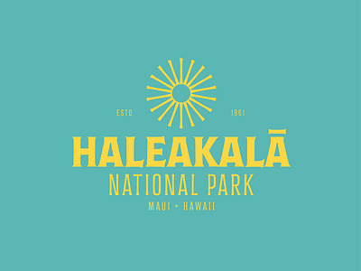 Haleakala National Park badge branding haleakala logo national park nature sun