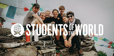 Students of the World branding design layout nonprofit