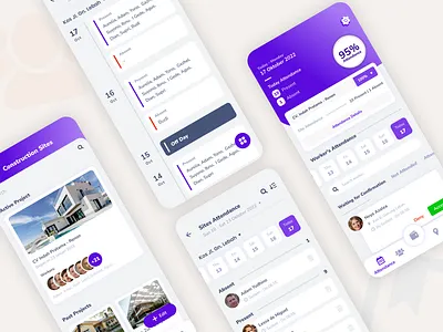 Aditama Management App - Attendance Section app design ui ux vector