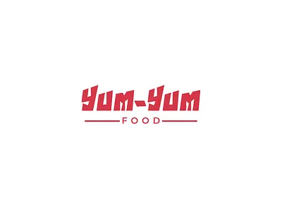 Yum Yum Logo Design - تصميم شعار مطعم logo logo design logos logotype logotypes red logo restaurant logo resturant logo wordmark wordmark logo yum logo yum yum logo