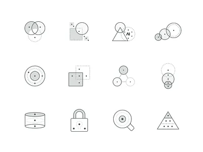 Data Iconography abstract data icon icon set iconography icons iconset modern privacy simple unique