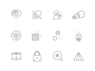 Data Iconography abstract data icon icon set iconography icons iconset modern privacy simple unique