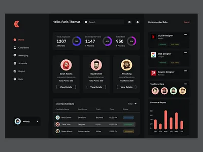 Jobs app dashboards design interview jobs productdesign ui ux