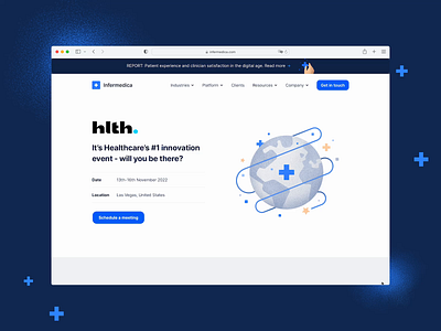 infermedica.com/hlth 2022 – landing page design hlth infermedica landing page ui ux