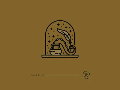 Ink badge design fantasy fantasy art illustration illustrator ink linework minimal monoline mythical mythical art tentacle vector vector illustration window