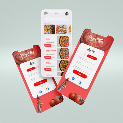 Pizza Ordering App UI Desgin androidapp appdesign branding graphic design iosapp mobileapp mobileui mobileux ui uidesign uiux userexperience uxdesign