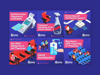 Embassy Cinemas Social Media Artworks beagleworks brand branding cinema design freelancer graphic designer illustration logo malta ui vector