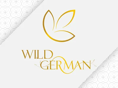 WILD GERMAN abstract logo flat design flat logo german golden golden ratio jungle nature texture typeface wild german wildgerman.com