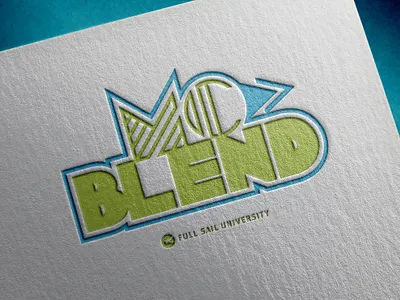 Media Communications Blend logo bachelors degree blend logo full sail full sail university graphic design mcbs media communications