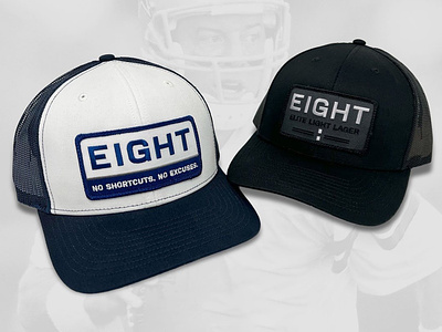 EIGHT Beer Patch Hats beer branding eight hatdesign logo patch troyaikman