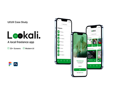 A local freelance app UX case study app design ui ux