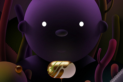 Treasure 3d illustration procreate