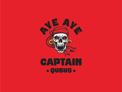 Qubus: Aye Aye, Captain apparel design clothing design graphic design hoodie design pirate design polo shirt design skull design t shirt design tanktop design