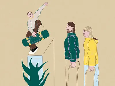 boneless character characters illustration procreate skate skateboarding