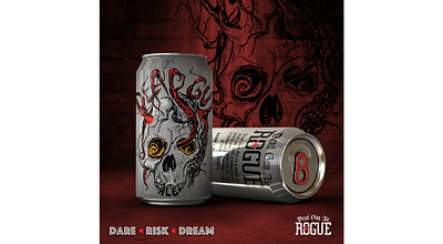 Rogue Dead Guy Ale Beer Label Design beer beer can brand branding brew brewery craft beer dark art dead death design graphic design illustration illustration art illustrator label label design lettering packaging skull