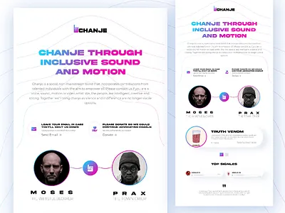 Music Band Landing UI Design app design typography ui ux