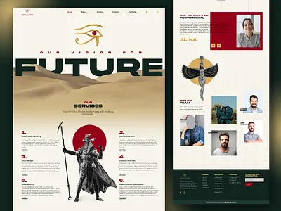 Digital Marketing Landing Page UI Design | Egypt branding design typography ui ux