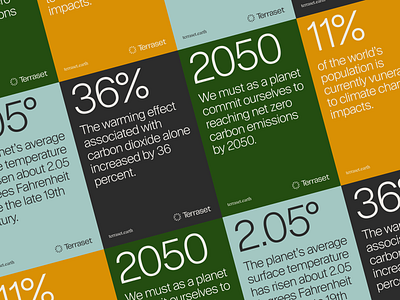 Terraset Brand Identity agency brand branddesign brandidentity carbon carbonrenewal carbonzero climatefocused denverstudio greenclimate terraset webflow website xcarbon