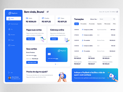 PayBank banco banco digital bank brasil design de interfaces designer designer de interfaces fintech rio de janeiro rj sistema web ui ui designer web aplication web designer