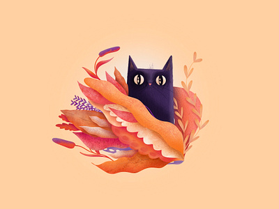 Cat Illustration graphic design illustration ipad procreate