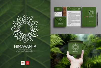 HIMAVANTA Natural Holiday Resort Logo & Branding adobe branding design fiverr graphic design illustration logo mockup