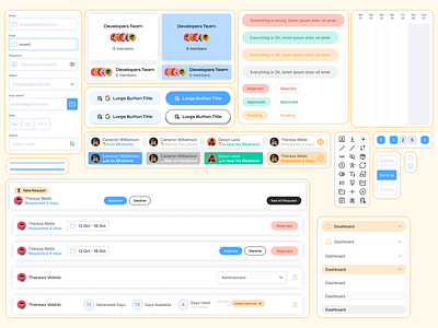 Human Resources UI Components buttons components figma hr human resources icons inputs mexico sonora tabs ui ui kit ux