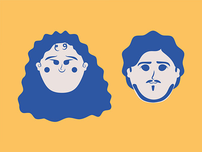 Portrait Illustrations couple design graphic design illustration illustrator people portrait