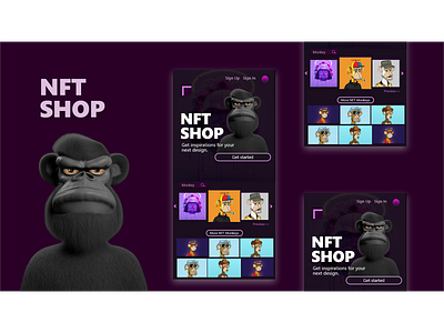 NFT Shop design branding design graphic design illustration ui ui design ux