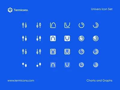 Termicons | Charts and Graphs app brand branding character design flat icon illustration logo termicons ui